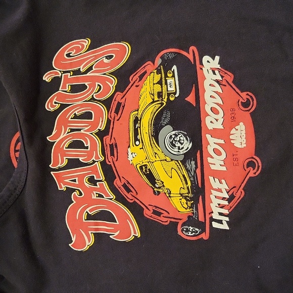 "Daddy's Little Hot Rodder" black short sleeved onesie/bodysuit - Picture 4 of 4